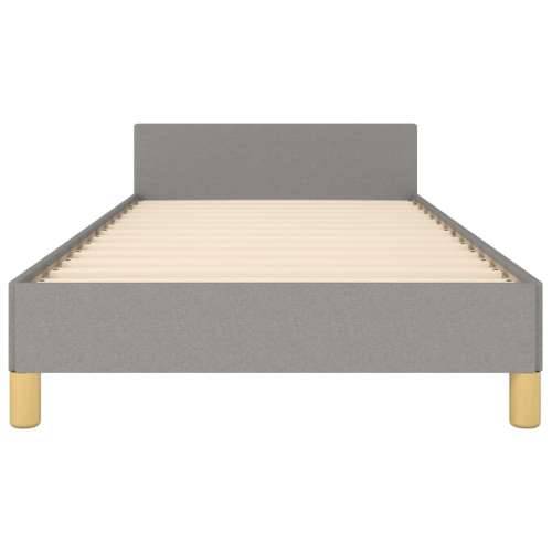 Okvir za krevet s uzglavljem svjetlosivi 100x200 cm od tkanine Cijena
