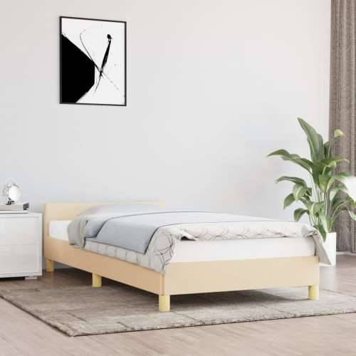Okvir za krevet bez madraca krem 100 x 200 cm od tkanine - Krema 100 x 200 cm Cijena