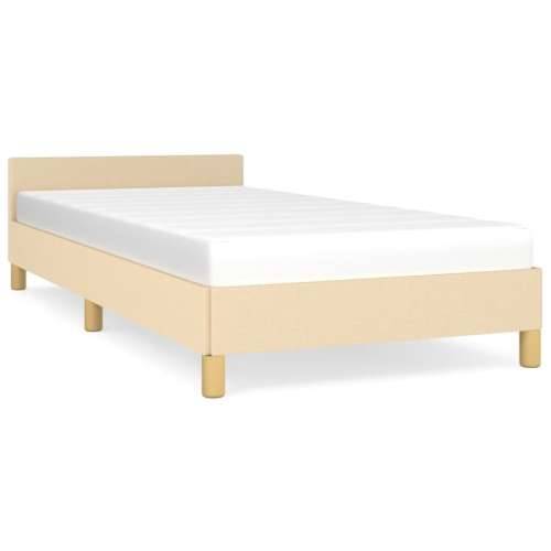 Okvir za krevet bez madraca krem 100 x 200 cm od tkanine - Krema 100 x 200 cm Cijena