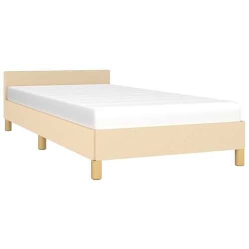 Okvir za krevet bez madraca krem 100 x 200 cm od tkanine - Krema 100 x 200 cm Cijena