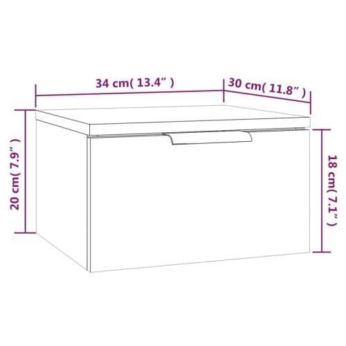 Zidni noćni ormarić boja dimljenog hrasta 34 x 30 x 20 cm - Dimljeni hrast 1 Cijena