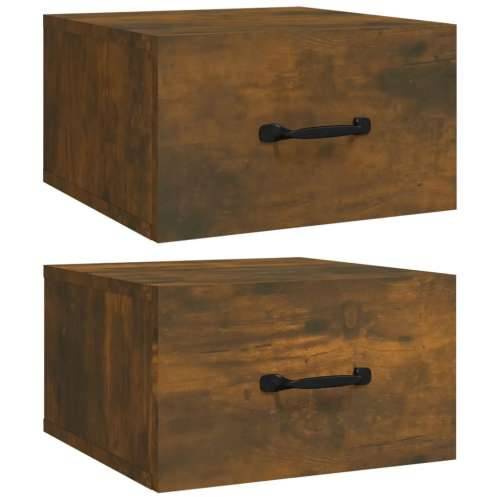 Zidni noćni ormarići 2 kom boja dimljenog hrasta 35x35x20 cm   - Dimljeni hrast 2 Cijena