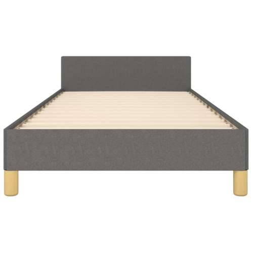 Okvir za krevet s uzglavljem tamnosivi 90x190 cm od tkanine Cijena