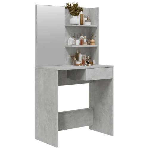 Toaletni stolić s ogledalom siva boja betona 74,5 x 40 x 141 cm Cijena