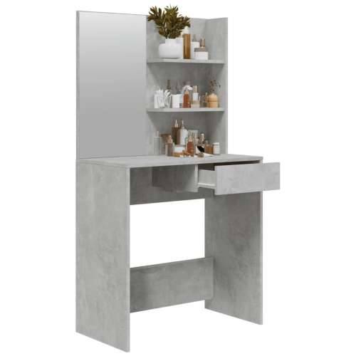 Toaletni stolić s ogledalom siva boja betona 74,5 x 40 x 141 cm Cijena