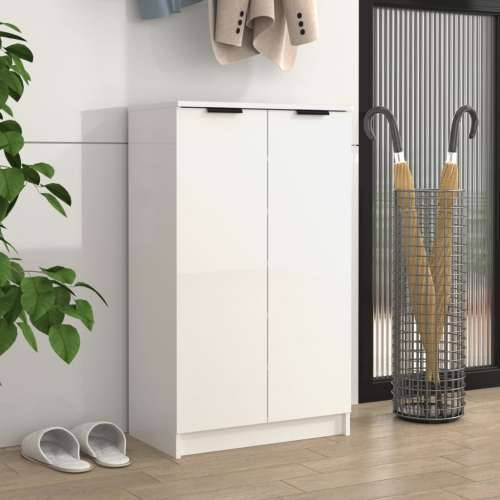 Ormarić za cipele sjajni bijeli 59x35x100 cm konstruirano drvo - Visoko sjajno bijela 1 Cijena