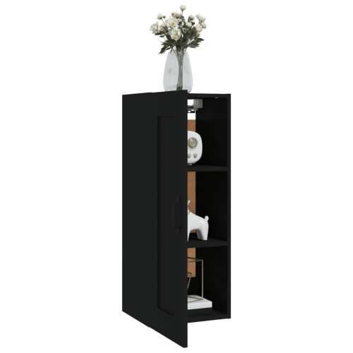 Viseći ormarić crni 35 x 34 x 90 cm od konstruiranog drva - Crna 1 Cijena