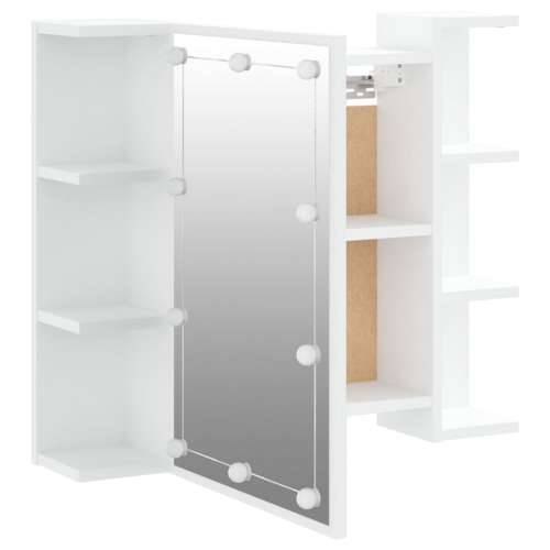 Ormarić s ogledalom i LED svjetlima bijeli 70 x 16,5 x 60 cm - Bijela 1 Cijena