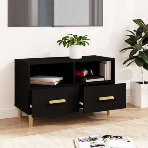 TV ormarić crni 80 x 36 x 50 cm od konstruiranog drva - Crna 1 Cijena