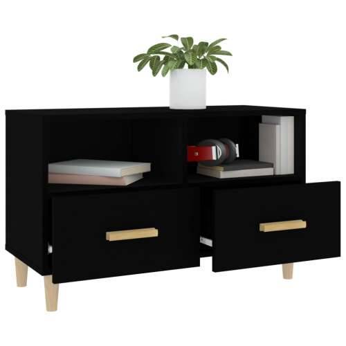 TV ormarić crni 80 x 36 x 50 cm od konstruiranog drva - Crna 1 Cijena
