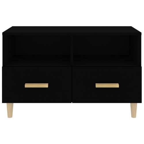 TV ormarić crni 80 x 36 x 50 cm od konstruiranog drva - Crna 1 Cijena