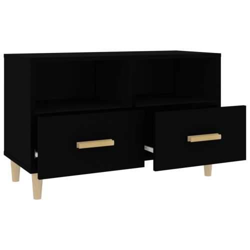 TV ormarić crni 80 x 36 x 50 cm od konstruiranog drva - Crna 1 Cijena