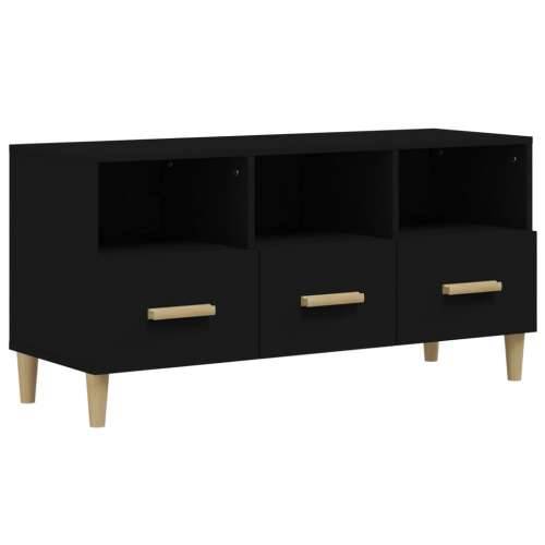 TV ormarić crni 102 x 36 x 50 cm od konstruiranog drva - Crna 1 Cijena