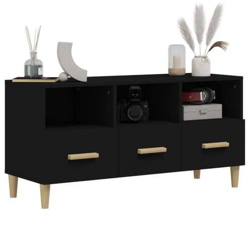 TV ormarić crni 102 x 36 x 50 cm od konstruiranog drva - Crna 1 Cijena