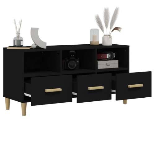 TV ormarić crni 102 x 36 x 50 cm od konstruiranog drva - Crna 1 Cijena