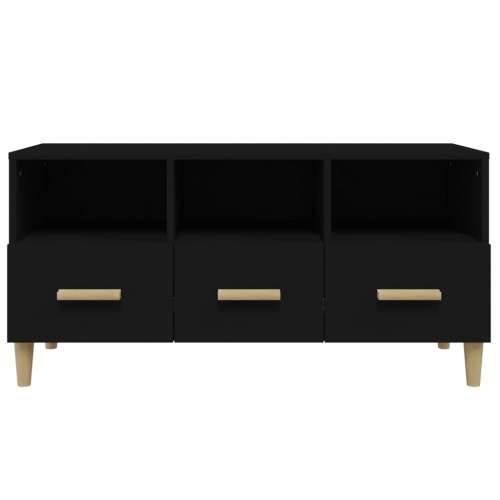 TV ormarić crni 102 x 36 x 50 cm od konstruiranog drva - Crna 1 Cijena