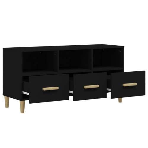 TV ormarić crni 102 x 36 x 50 cm od konstruiranog drva - Crna 1 Cijena