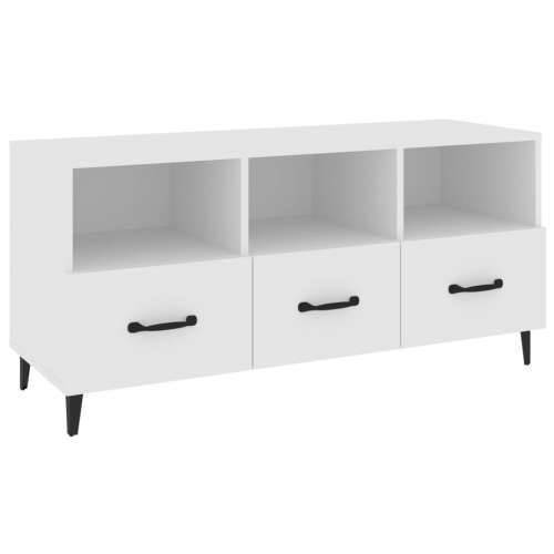 TV ormarić bijeli 102 x 35 x 50 cm od konstruiranog drva - Bijela 1 Cijena