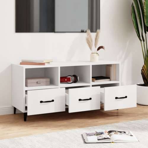 TV ormarić bijeli 102 x 35 x 50 cm od konstruiranog drva - Bijela 1 Cijena