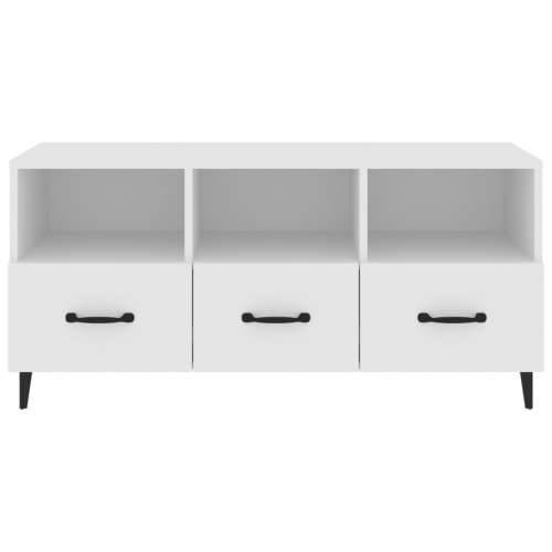 TV ormarić bijeli 102 x 35 x 50 cm od konstruiranog drva - Bijela 1 Cijena