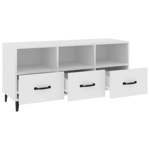 TV ormarić bijeli 102 x 35 x 50 cm od konstruiranog drva - Bijela 1 Cijena