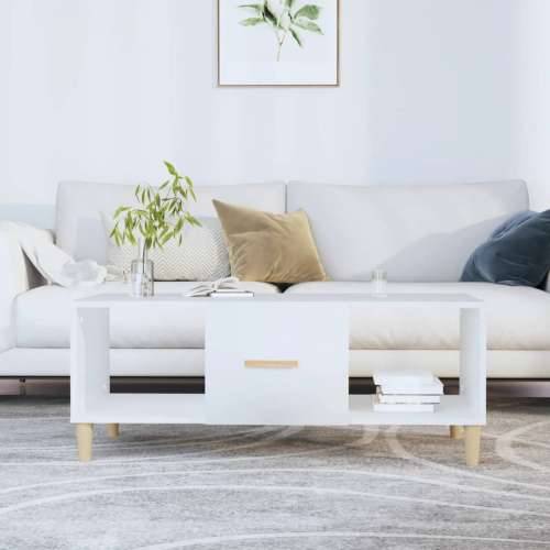 Stolić za kavu bijeli 102 x 50 x 40 cm od konstruiranog drva - Bijela 1 Cijena