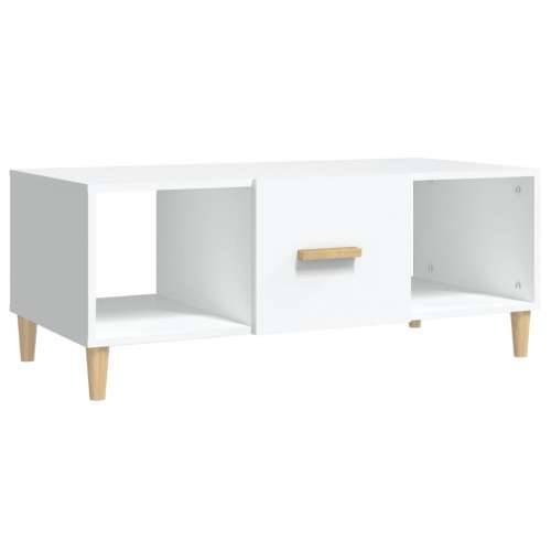 Stolić za kavu bijeli 102 x 50 x 40 cm od konstruiranog drva - Bijela 1 Cijena