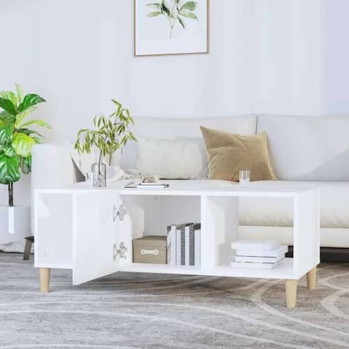 Stolić za kavu bijeli 102 x 50 x 40 cm od konstruiranog drva - Bijela 1 Cijena