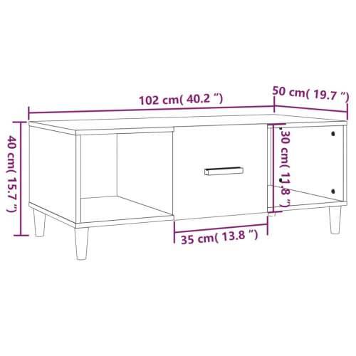 Stolić za kavu crni 102 x 50 x 40 cm od konstruiranog drva - Crna 1 Cijena