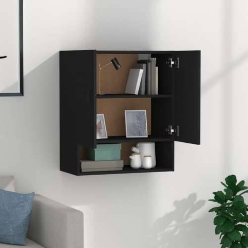 Zidni ormarić crni 60 x 31 x 70 cm od konstruiranog drva - Crna 1 Cijena