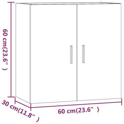 Zidni ormarić crni 60 x 30 x 60 cm od konstruiranog drva - Crna 1 Cijena