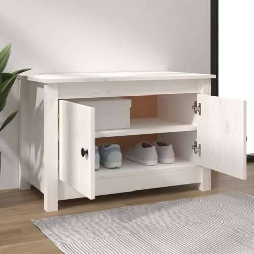Ormarić za cipele bijeli 70 x 38 x 45,5 cm od masivne borovine - Bijela 1 Cijena