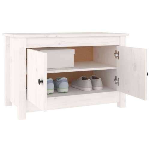 Ormarić za cipele bijeli 70 x 38 x 45,5 cm od masivne borovine - Bijela 1 Cijena