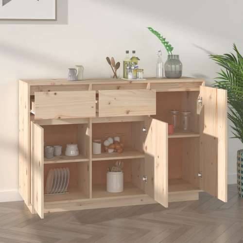 Komoda 110 x 34 x 75 cm od masivne borovine - Prirodna 1 Cijena