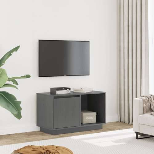 TV ormarić sivi 74 x 35 x 44 cm od masivne borovine - Siva 1 Cijena