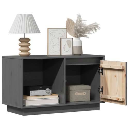 TV ormarić sivi 74 x 35 x 44 cm od masivne borovine - Siva 1 Cijena