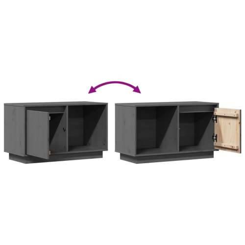 TV ormarić sivi 74 x 35 x 44 cm od masivne borovine - Siva 1 Cijena