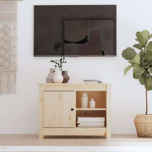 TV ormarić 70 x 36,5 x 52 cm od masivne borovine - Prirodna 1 Cijena