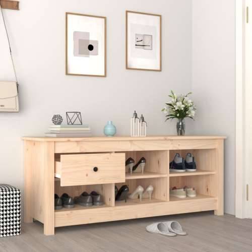Ormarić za cipele 110 x 38 x 45,5 cm od masivne borovine - Prirodna 1 Cijena