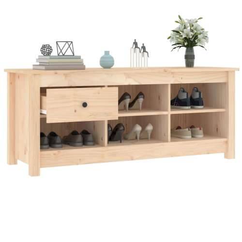 Ormarić za cipele 110 x 38 x 45,5 cm od masivne borovine - Prirodna 1 Cijena
