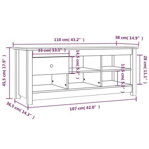 Ormarić za cipele 110 x 38 x 45,5 cm od masivne borovine - Prirodna 1 Cijena