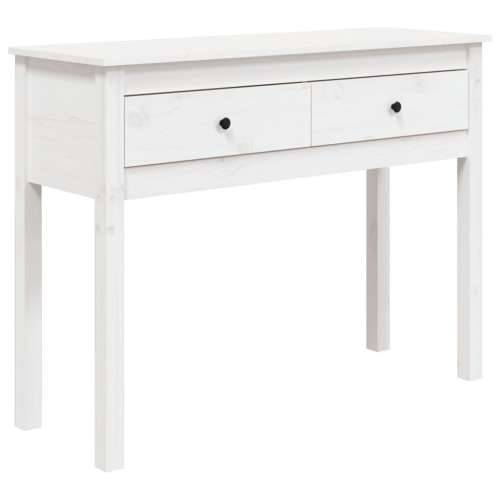 Konzolni stol bijeli 100x35x75 cm od masivne borovine - Bijela 1 100 cm Cijena