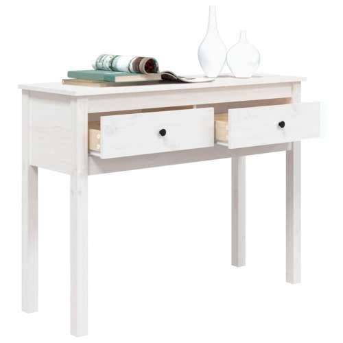 Konzolni stol bijeli 100x35x75 cm od masivne borovine - Bijela 1 100 cm Cijena