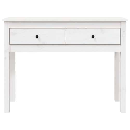 Konzolni stol bijeli 100x35x75 cm od masivne borovine - Bijela 1 100 cm Cijena