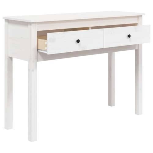 Konzolni stol bijeli 100x35x75 cm od masivne borovine - Bijela 1 100 cm Cijena