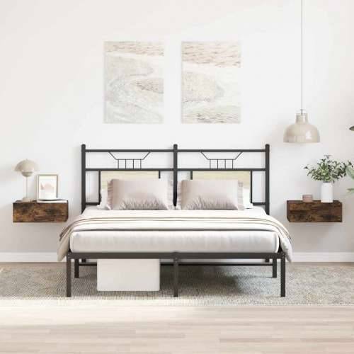 Viseći noćni ormarići 2 kom boja hrasta 40 x 30 x 15 cm drveni - Dimljeni hrast 2 Cijena