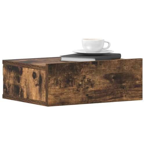 Viseći noćni ormarići 2 kom boja hrasta 40 x 30 x 15 cm drveni - Dimljeni hrast 2 Cijena