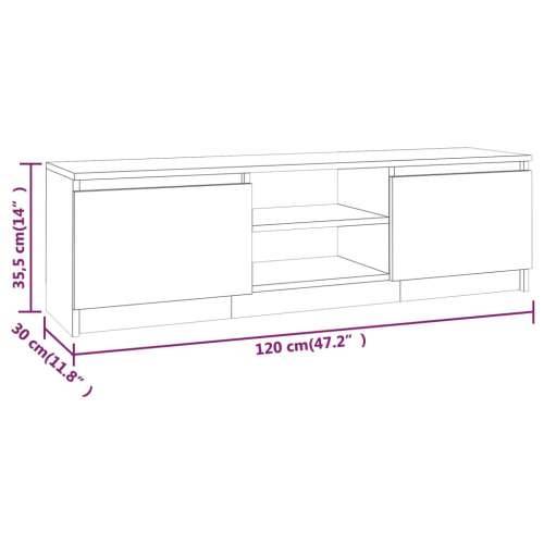 TV ormarić dimljeni hrast 120 x 30 x 35,5 cm konstruirano drvo - Dimljeni hrast 1 Cijena