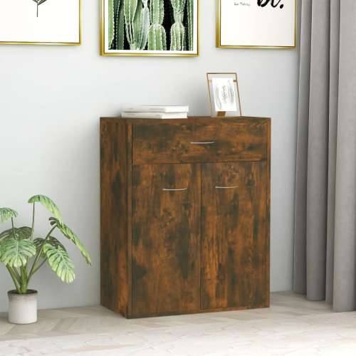 Komoda boja dimljenog hrasta 60x30x75 cm od konstruiranog drva  - Dimljeni hrast 1 Cijena