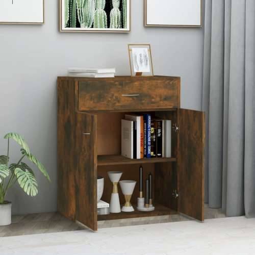 Komoda boja dimljenog hrasta 60x30x75 cm od konstruiranog drva  - Dimljeni hrast 1 Cijena